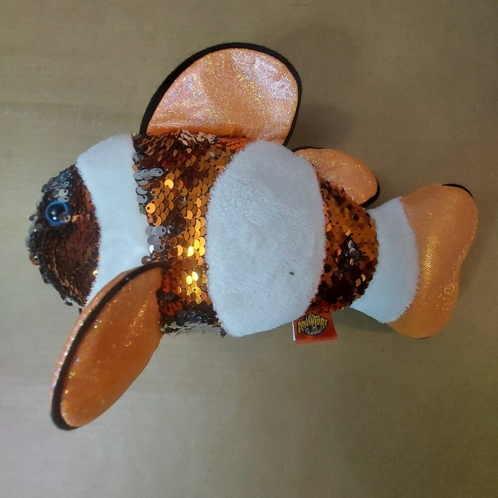 Adventure Planet Sequinimals Clown Glitter Fish Stuffed Animals Plush Toycore